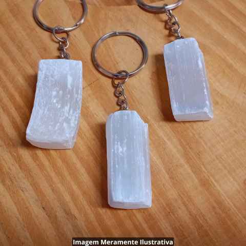 Chaveiro Selenita Bruto - Unidade